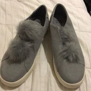 Fuzz Ball Grey Shoes